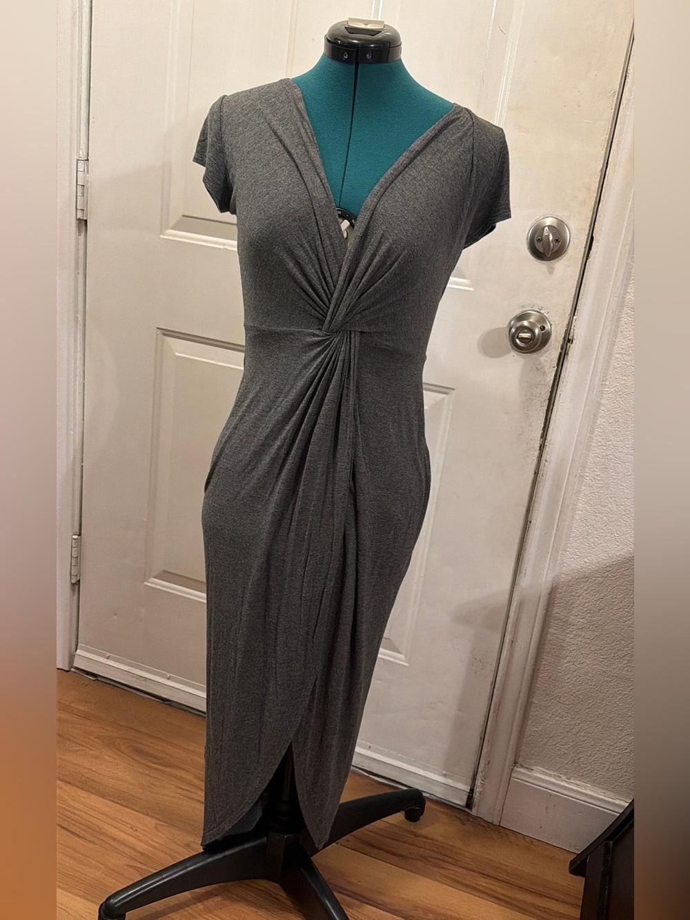Rolla Coster Charcoal Twist-Front Maxi Dress